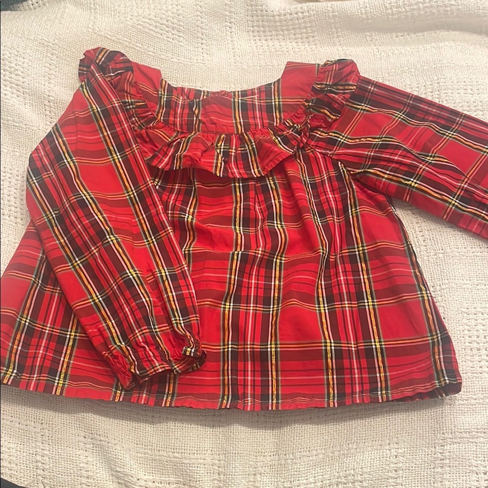 Crewcuts tartan girls blouse